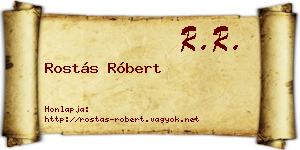 Rostás Róbert névjegykártya