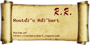 Rostás Róbert névjegykártya