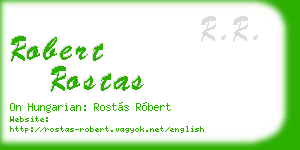 robert rostas business card